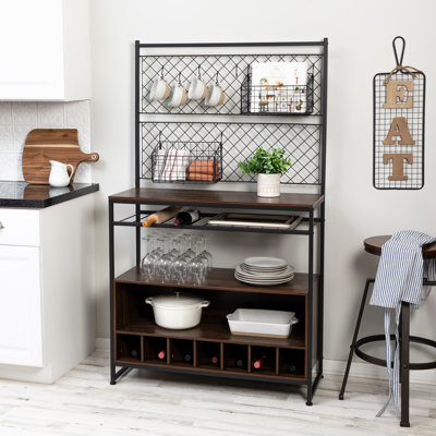 38'' Steel Standard Baker's Rack with Microwave Compatibility