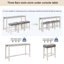 Ensemble de table et chaises de style moderne, ensemble table de bar 4 pièces avec prise électrique, idéal pour le salon et la salle à manger, 1 table et 3 chaises pour la salle à manger