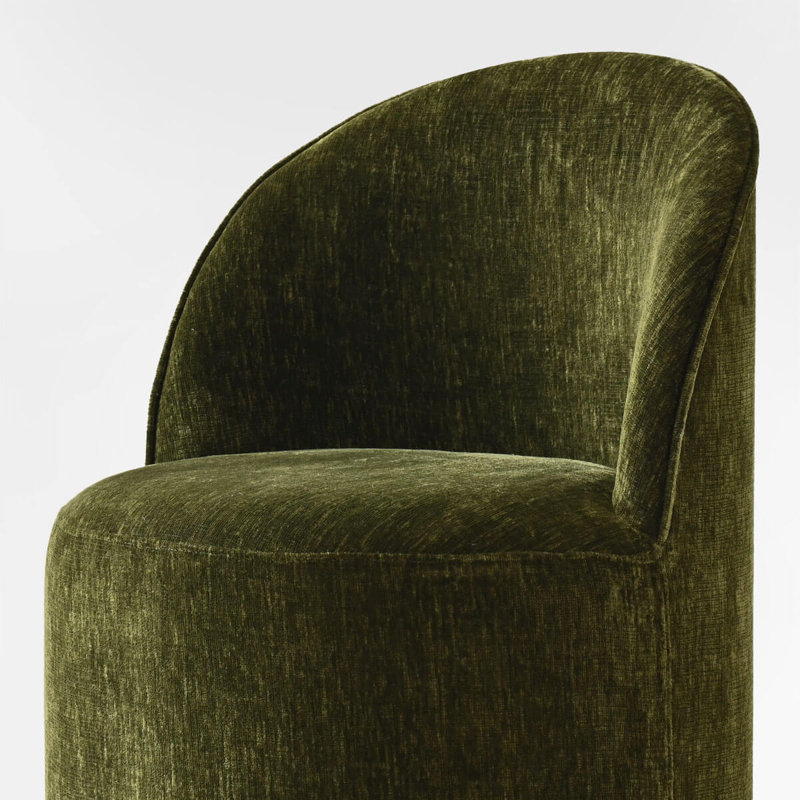 Meuble-lavabo pivotant avec roulettes cachées Chenille, Vert olive