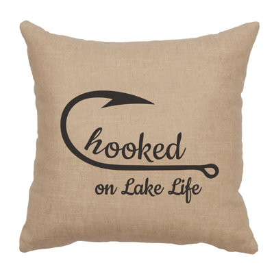 Coussin Wooded River - crocheté - lin naturel