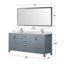 Meuble-lavabo double P 22 po, comptoir en marbre de Carrare, ensemble de robinet et miroir de 58 po-1754689988-1754689989