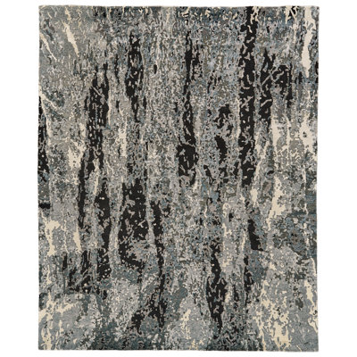 Teuila Modern Abstract Gray Area Rug