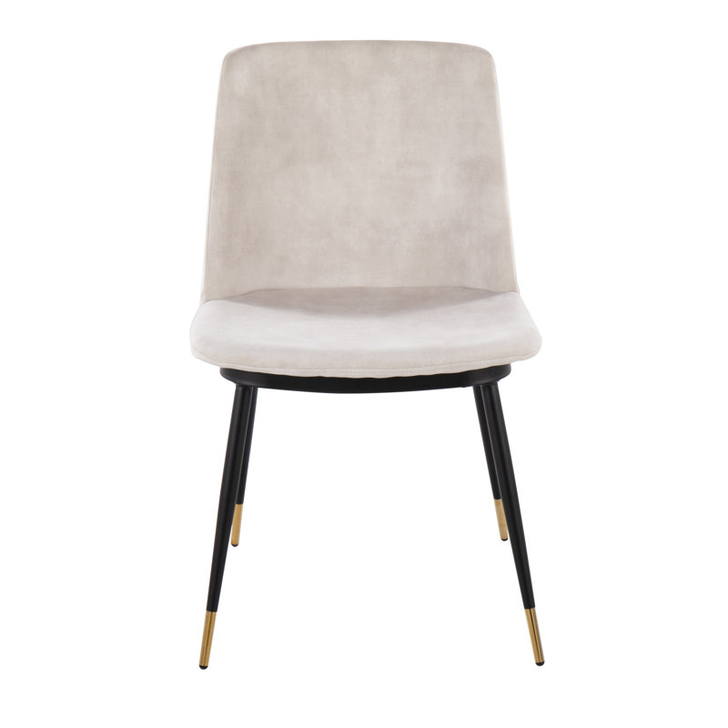 Chaise d'appoint en velours beige