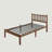 14"H Heavy-Duty Easy Assembly Solid Wood Bamboo Platform Bed Frame with Headboard Metal Slats-1225217759-1209602971