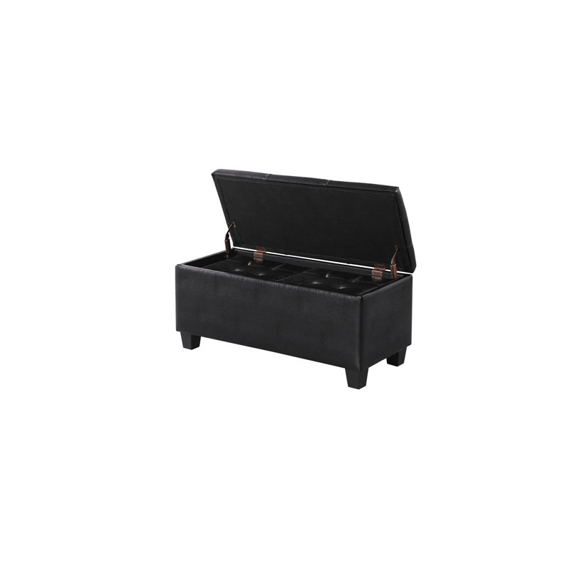 Ensemble de banc de rangement avec repose-pieds capitonné 3 en 1
