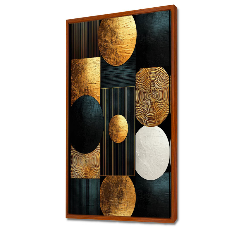 Frederick Frederick, art géométrique, formes essentielles V - art mural moderne, H 60 po x l 28 po, Brun