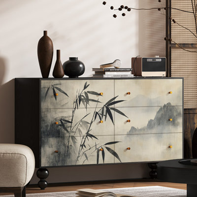 Six-Drawer Multi-Functional Sideboard