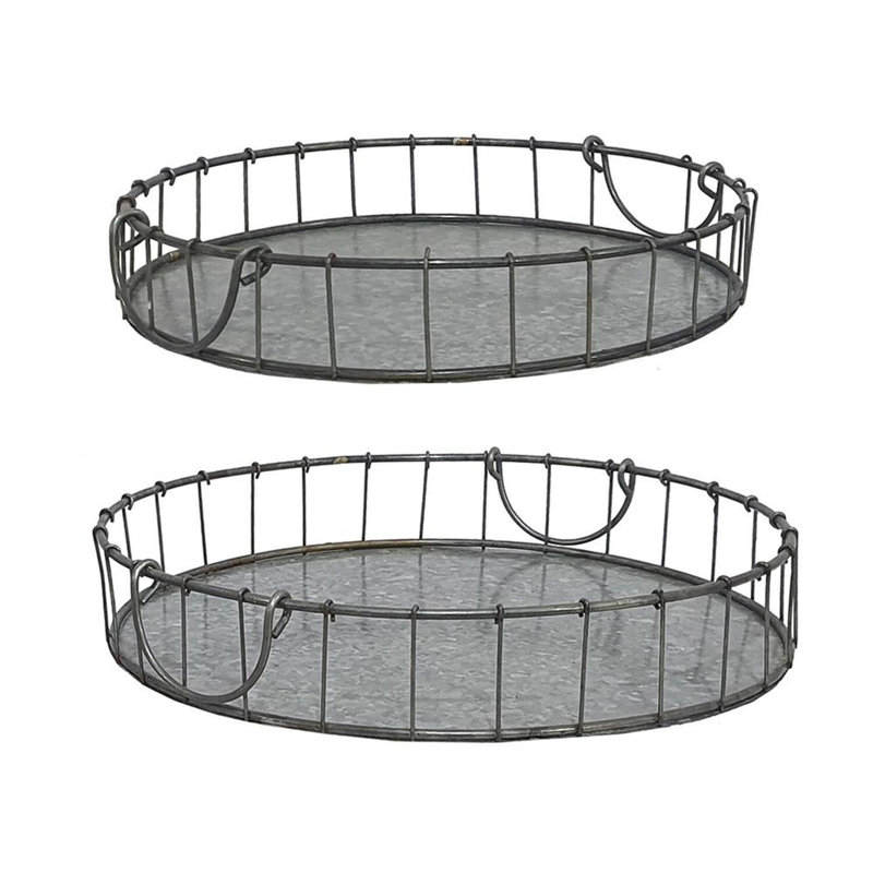 Hicksley Metal Tray - Set of 2