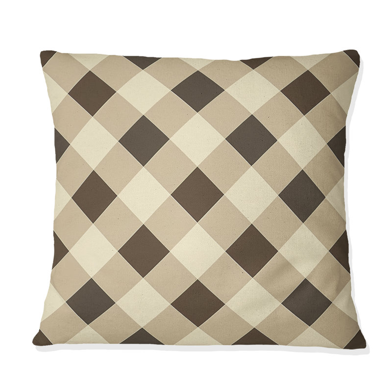 Coussin Brown, H 16 po x l 16 po