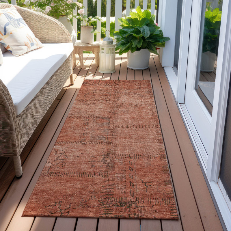 Tapis intérieur / extérieur Mekya, Tapis de couloir 2 pi 3 po x 7 pi 6 po