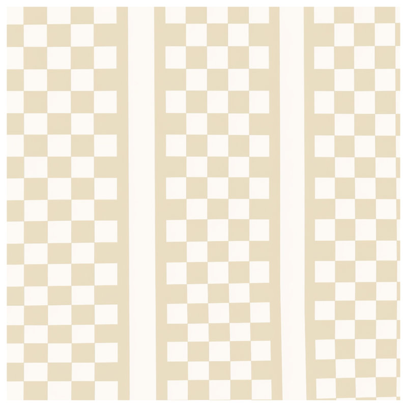 Beige Checkered Grid Blankets, 60in W x 80in H