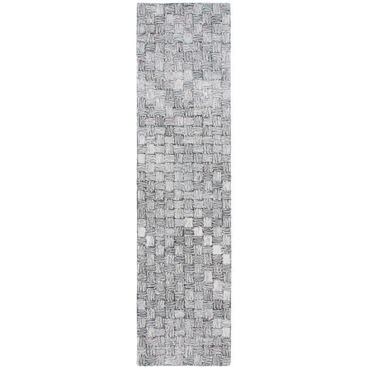 Tonnia Hand Tufted Wool Pile And Cotton With Latex Plaid Rug