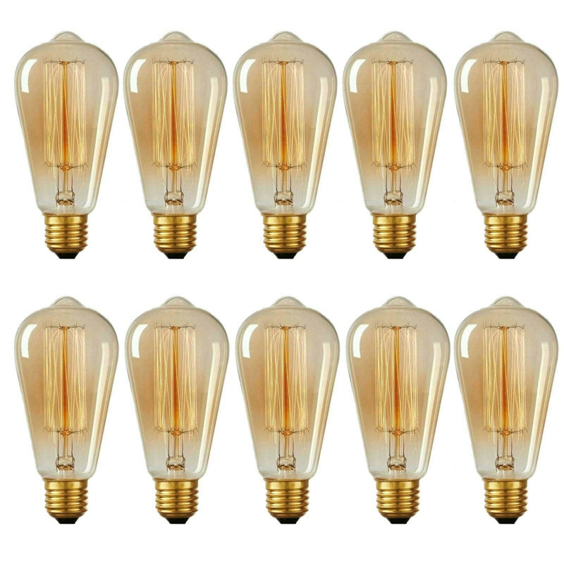 BA22d Dimmable Incandescent Vintage Edison Light Bulb Amber, 40W
