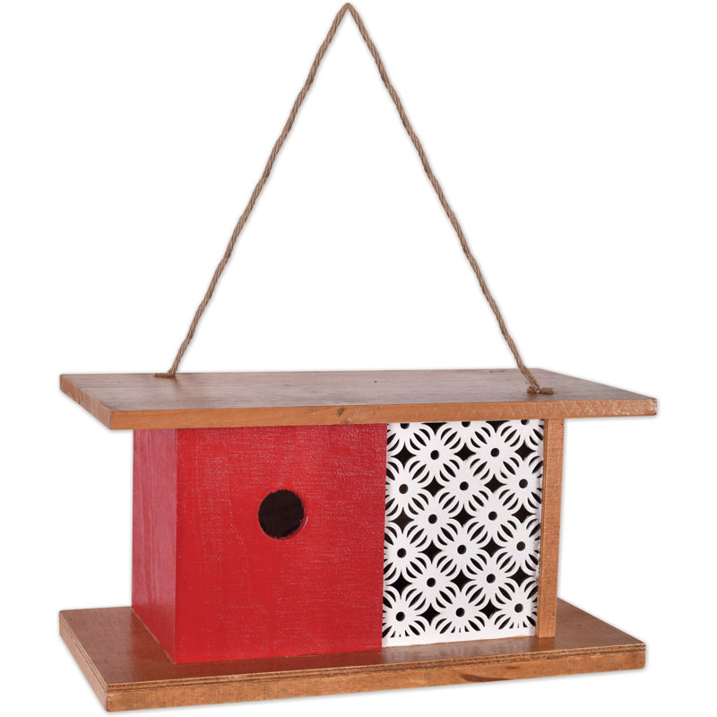Maison d'oiseaux moderne rouge