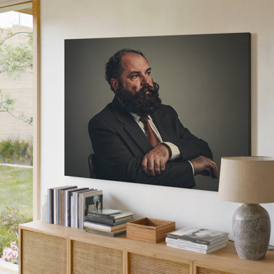 Reproduction d'art murale sur toile, pensif, homme barbu en costume, portrait rétro, pour le salon, la chambre à coucher, le bureau, le couloir, le vestibule, le mur de la galerie et la décoration intérieure moderne