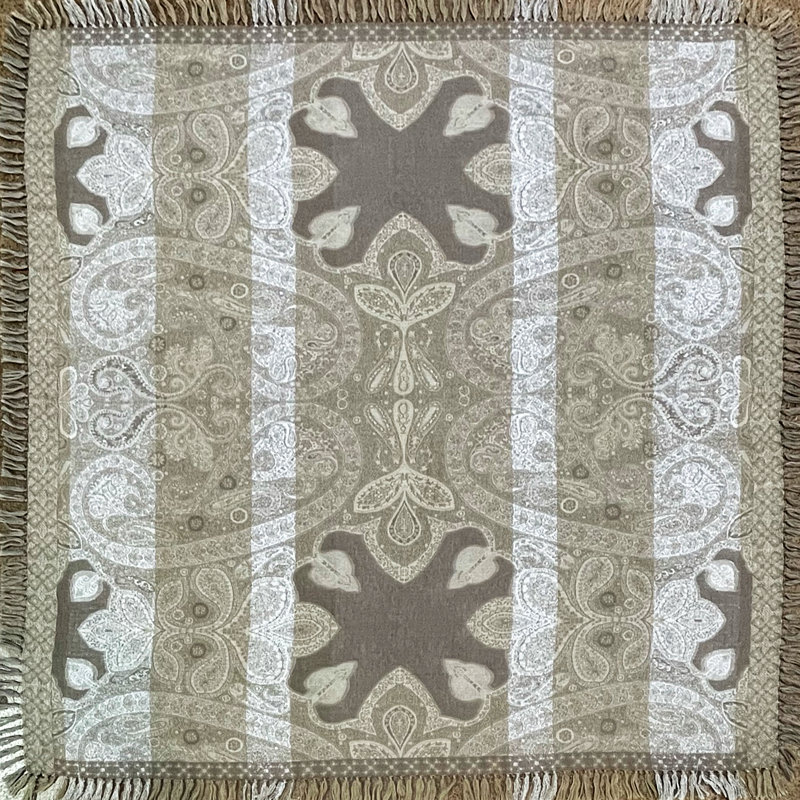 Hand Woven Throw Blanket, Rust/Olive