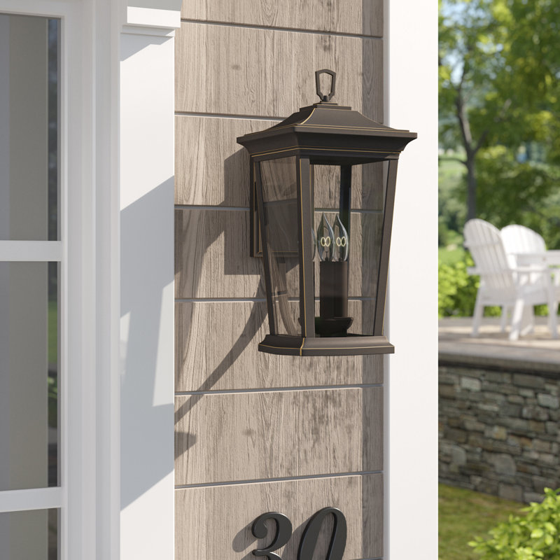 Bromley Oil Rubbed Bronze 3 - Bulb Outdoor Wall Lantern
