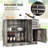 Buffet Server Storage Cabinet With 2-Door Cabinet And 2 Drawers