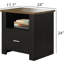 Ensemble de cadre de lit en tissu d'ameublement et de table de chevet Manfrid Boucle-1208817772-1208817766