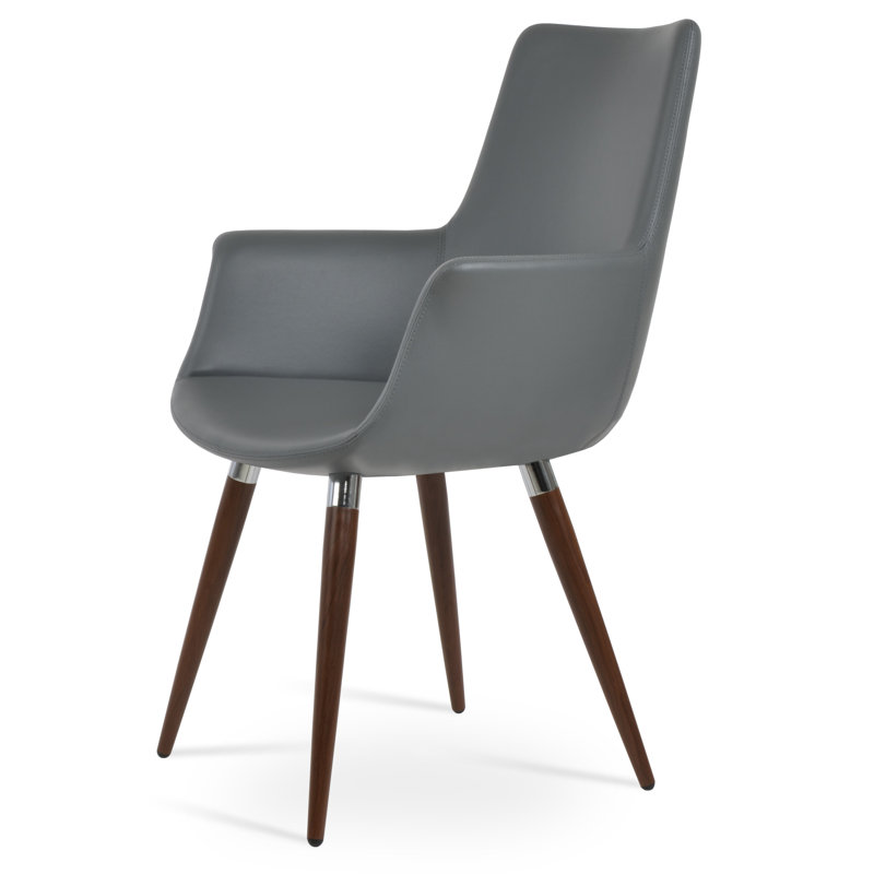 Fauteuil rembourré, Gris foncé, Gris foncé