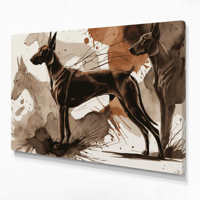 Dogs Ibizan Hound Beige Canvas Wall Art