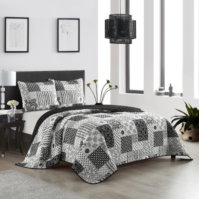 Ensemble de courtepointe en microfibre Makenna
