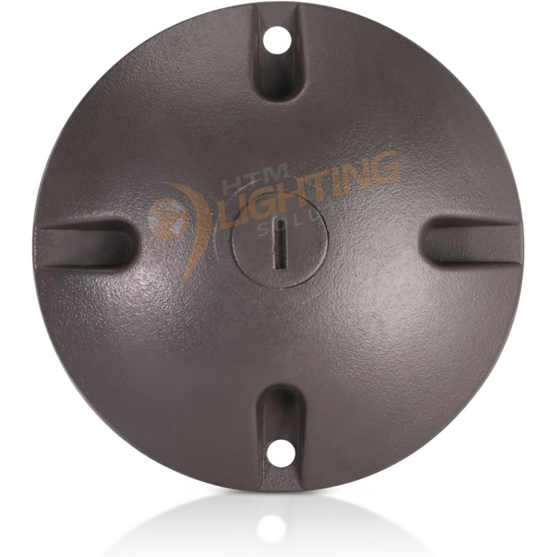 Housse de boîte de jonction électrique ronde résistante aux intempéries de 4 po avec prise filetée NPT de 1/2 po pour utilisation intérieure / extérieure - bronze (lot de 4)