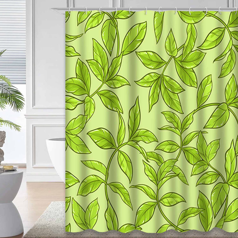 Rideau de douche avec 12 crochets Tea Leaf, 72" L x 72" W