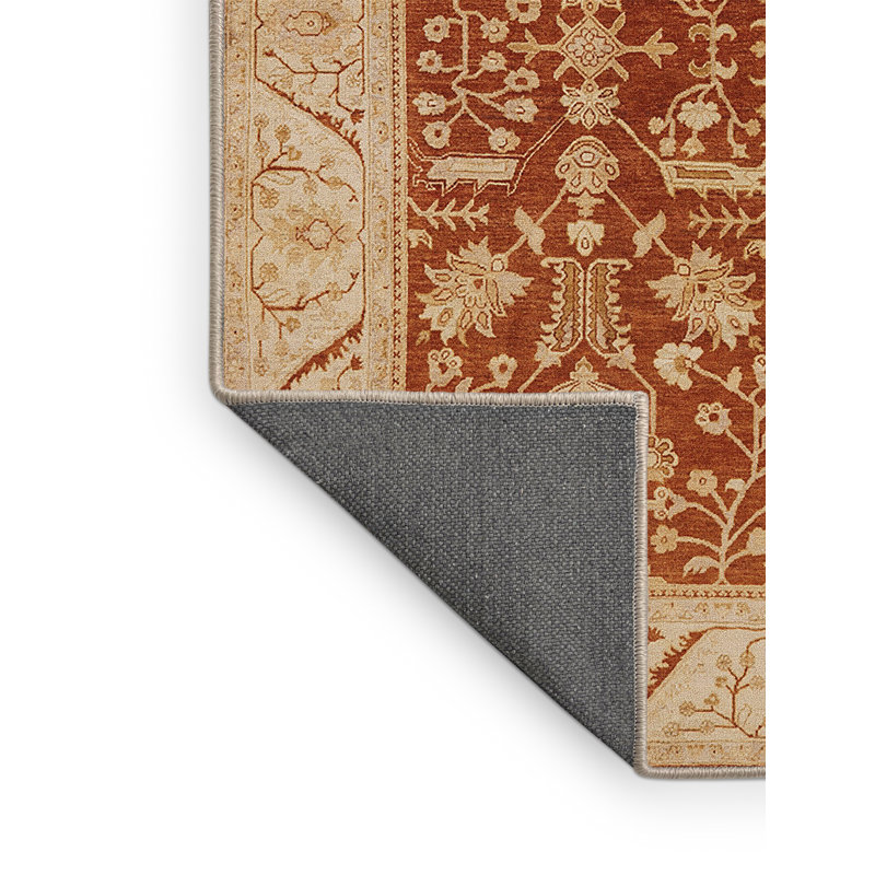 Tapis beige / brun Livistona, Rectangle 5 pi x 7 pi