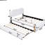Lit double tapissier double avec lit gigogne, plateforme simple en bois avec surmatelas en bois pour une chambre de détente, support supplémentaire pour la tête de lit, aucun sommier requis-1233380602