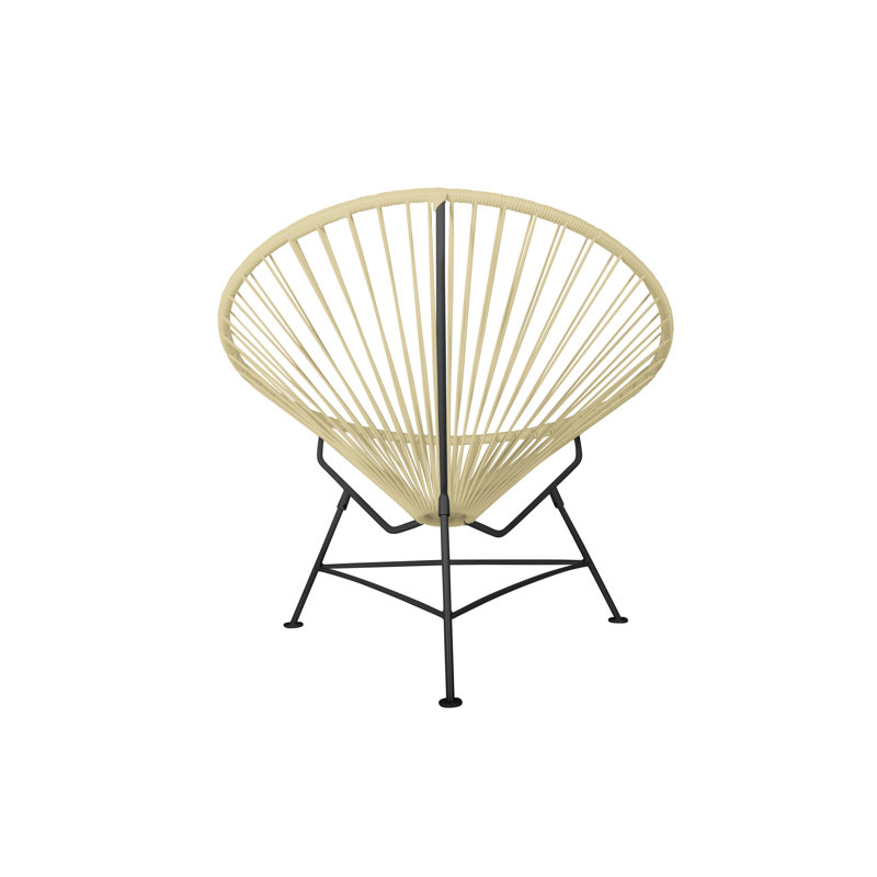 Innit Indoor Handmade Lounge Chair, Ivory/Black