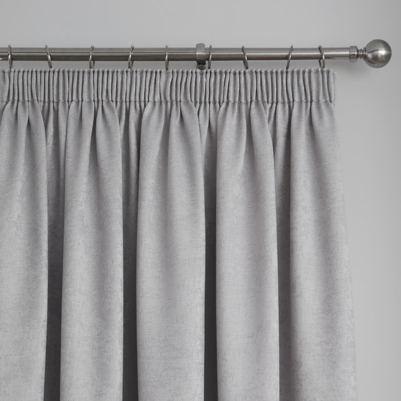 Galaxy Room Darkening Curtain Pair, Width 168 x Drop 137 cm, Silver