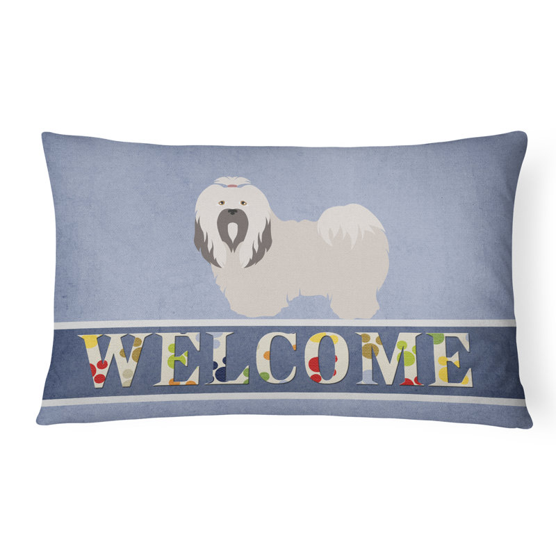  Coussin intérieur / extérieur Lhasa Apso Welcome