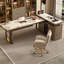 Bureau d'ordinateur en L en pierre frittée Luxury-763860215