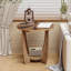 Table de bout rustique ronde Ezmai, table d'appoint French Country