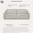 Serta Gabi 90.2" Queen Size Convertible Sleeper Sofa, Lift and Fold Wall Hugger, Chenille-91113148