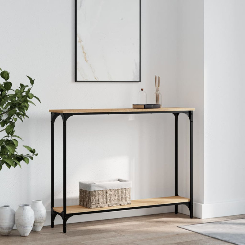 Console Table, Sonoma Oak, 75cm H x 100cm W x 22.5cm D