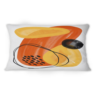 Minimal Abstract Shapes With Polka Dot Cloud II - Coussin décoratif imprimé moderne