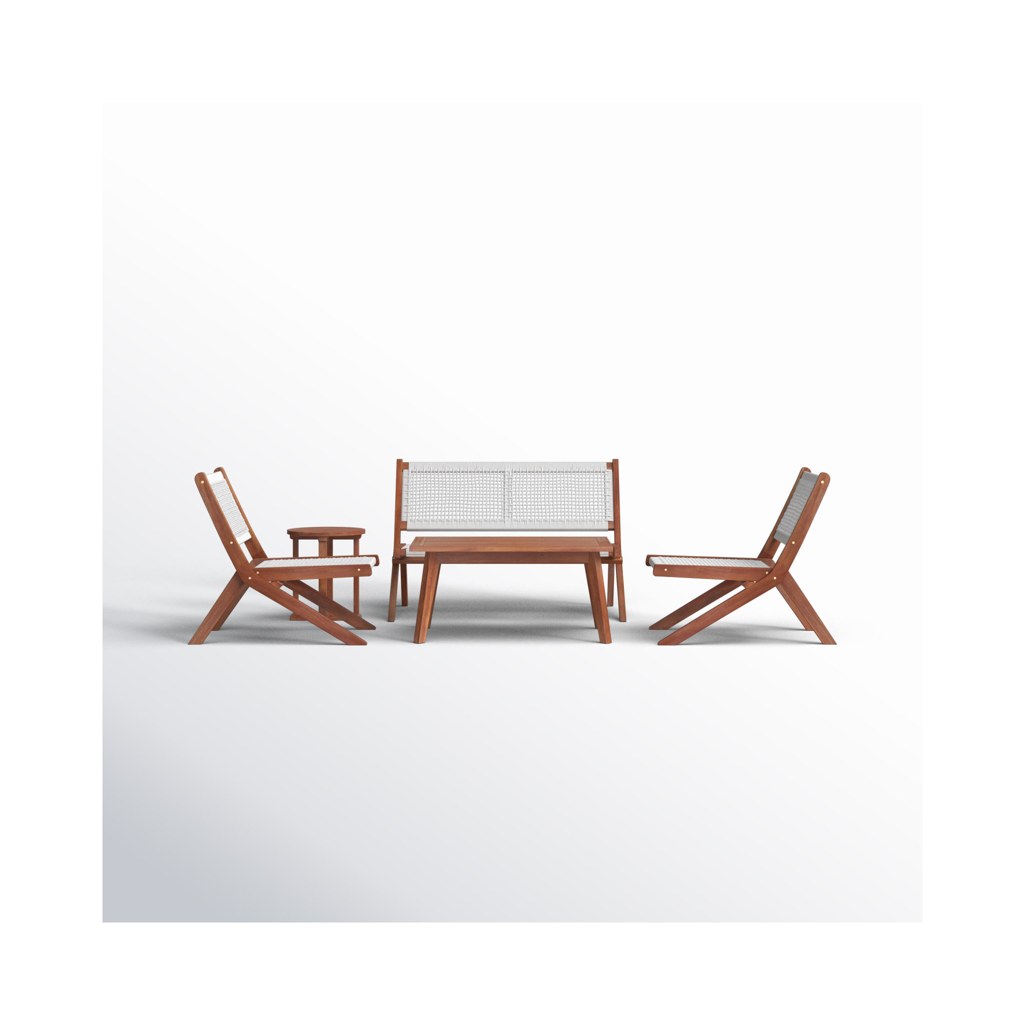 Kismet Outdoor Sofa Seating Group, Natural/White