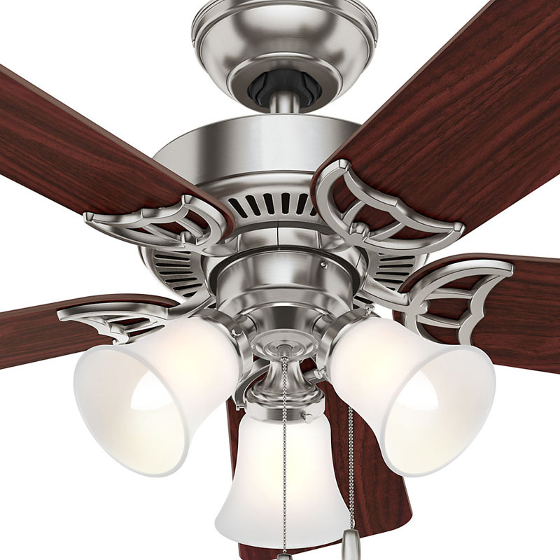WhisperWind Classic 42" Ceiling Fan with White Oak Blades and Lighting