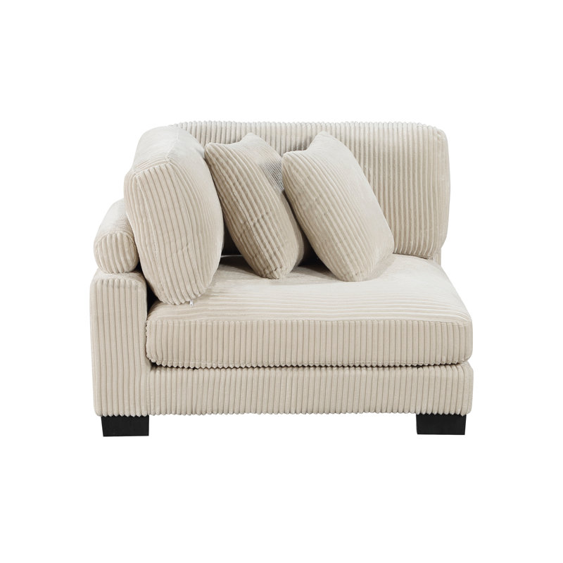 Sumekh Corner Chair, Beige Corduroy