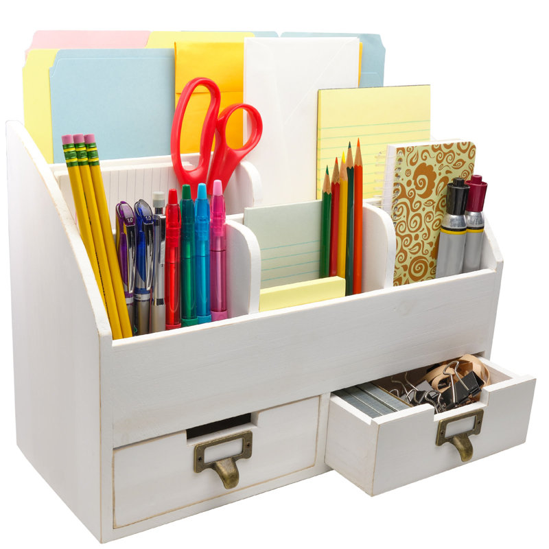 Rangement de bureau, Blanc