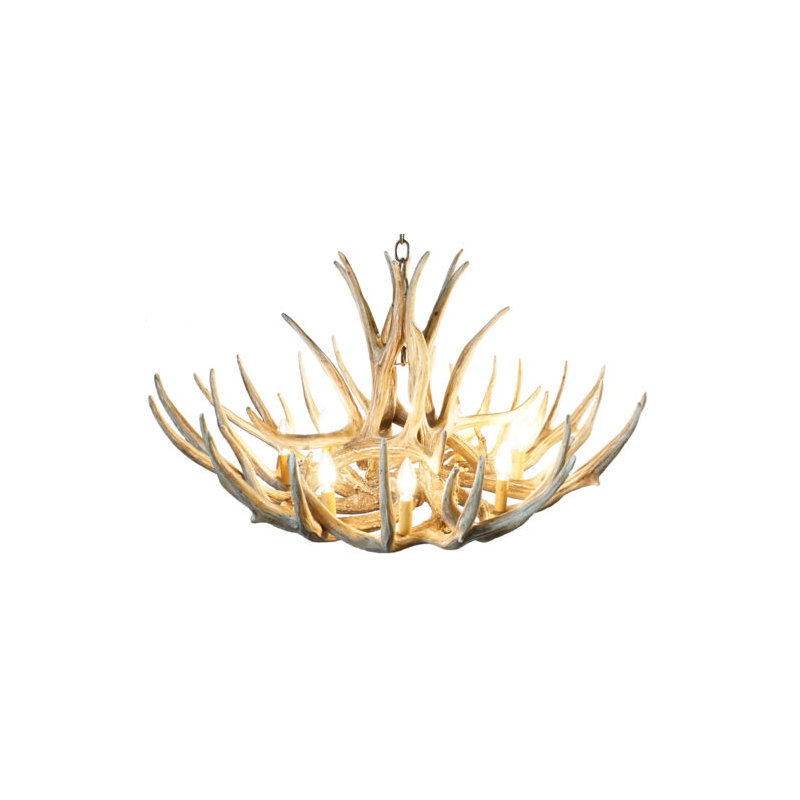 Agnes 8 - Light Dimmable Geometric Chandelier, 22" H x 37" W x 37" D