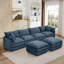 Canapé modulaire en U 130,7 po CloudHaven avec 2 repose-pieds mobiles, ensemble de canapé en chenille 4 places pour le salon, combinaison de bricolage avec mousse à mémoire de forme haute résilience-811162051