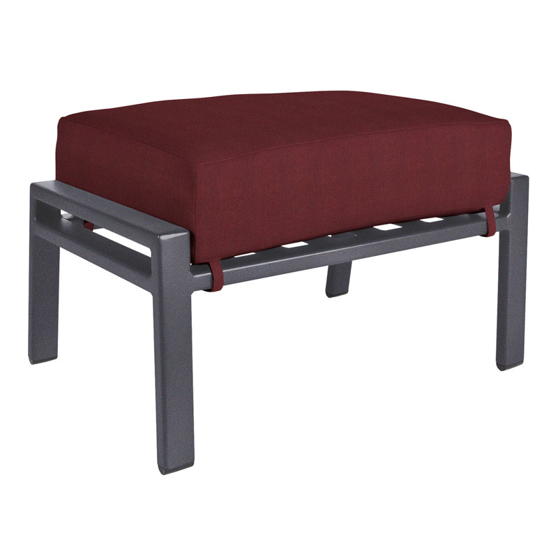 Aris Outdoor Ottoman, Graphite, Sensory Granite