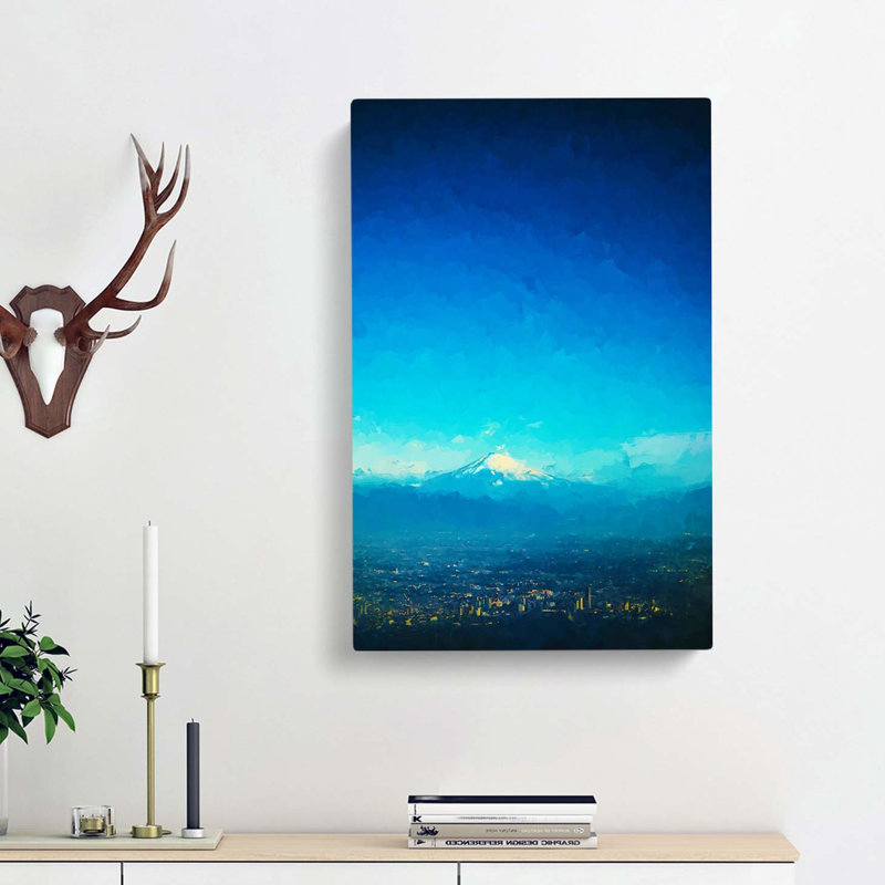 View of Mount Fuji in Abstract - Wrapped Canvas, 91cm H x 60cm W x 3cm D