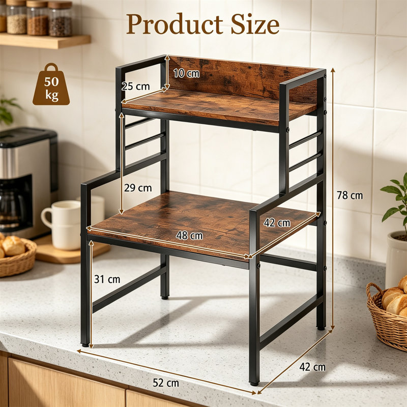 3-Tier Kitchen Baker’s Rack, 105" H x 57" W x 36" D
