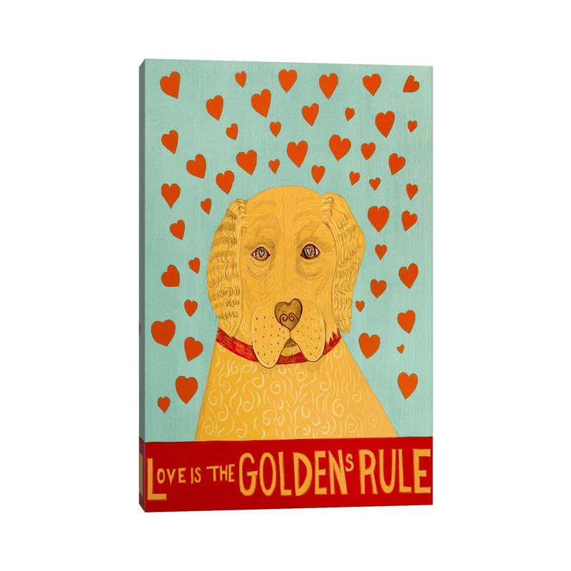 Golden Rule 1 Piece Wrapped Canvas Wall Art, 20.32 cm H x 30.48 cm W