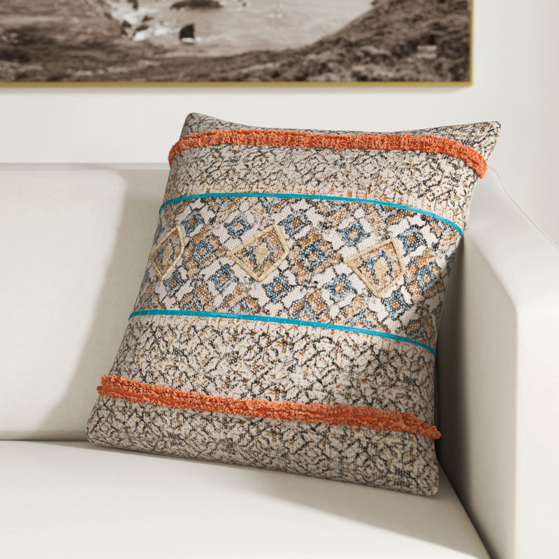 Housse de coussin en coton Ann, H 18 po x l 18 po