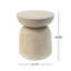 Table d'appoint pour l'extérieur, table d'appoint, table d'appoint de salon, gris clair